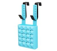 Auratrove Supporto regolabile per la pulizia del serbatoio del WC, cestino in silicone resistente con gancio antiruggine per tablet candeggina, blu, 26 x 8,5 cm