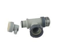 Auratrove Valvola a stantuffo tipo B, adattatore per tubo per piscina Intex, in plastica robusta con spegnimento, per filtro piscina fuori terra