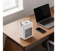 Auratrove Ventilatore portatile USB per condizionatore d'aria con serbatoio nebulizzatore da 500 ml, raffreddamento silenzioso per ufficio, scrivania, auto, viaggi, nei giorni estivi di ondata di