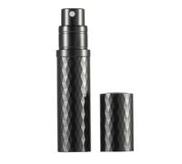 Aurdox Mini nebulizzatori per profumo, ricaricabili, da viaggio, piccola bottiglia spray con pompa inferiore, a prova di perdite e portatile, per donne e uomini, design elegante Dimond, 5 ml (nero)