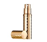 Aurdox Nebulizzatore per profumo, 5 ml, ricaricabile, formato da viaggio, a prova di perdite, pompa inferiore senza imbuto, elegante formato portalbe per donne e uomini, design dimond (oro)