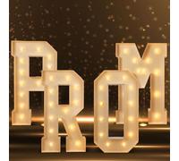 Aurelema 4 decorazioni per laurea da 1,2 m 2025 per feste di fine anno, luci a LED, lettere per feste di fine anno, lettere per tavolo da parete, matrimoni, casa, bar