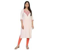 Aurelia Kurta in cotone dritto da donna, bianco sporco, L