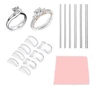 Aurevella 14 Pack Ring Size Adjuster Ferma Anello Invisibile Silicone,Clear Ring Sizer Adjuster per anelli allentati Uomo Donna