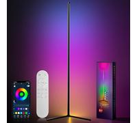 Aurevita Lampada da terra a LED, 159 cm, RGB IC dimmerabile, con telecomando e app, 16 milioni di colori, sincronizzazione musicale e timer, lampada da terra a LED fai da te (Bluetooth 159 cm)