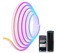 Aurevita Striscia LED RGB IC 3m neon, WIFI LED per la parete, striscia luminosa a LED per esterni, controllo app con Alexa, Syn Music con decorazione per la stanza dei giochi (Senza telecomando)