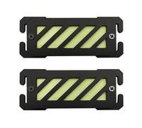 Aurgiarme 2 pezzi Glow In Dark Tattica Patch Patch Riflettenti Toppe di avvertimento Verticale Molles Accessori