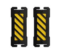 Aurgiarme 2 pezzi Glow In Dark Tattica Patch Patch Riflettenti Toppe di avvertimento Verticale Molles Accessori