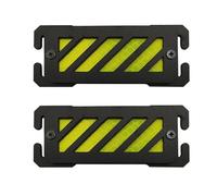 Aurgiarme 2 pezzi Glow In Dark Tattica Patch Patch Riflettenti Toppe di avvertimento Verticale Molles Accessori