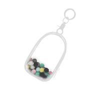 Aurgiarme Borsa trasparente dell'esposizione della bambola del PVC con Keychain per la soluzione pratica e chiara di stoccaggio del collettore di piccole figure per il caso di Keychain del giocattolo