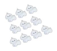 Aurgiarme - Charm universale in resina floccata a forma di cane, per la creazione di collane e bracciali