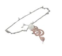 Aurgiarme - Collana con ciondolo a tema musicale, regolabile, per amanti della musica e trend setter, フリーサイズ, Come descritto, Nessuna pietra preziosa