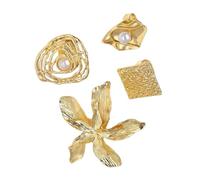 Aurgiarme] Confezione da 4 anelli alla moda in lega dallo stile distintivo per donne alla moda, perfetti per appuntamenti e celebrazioni