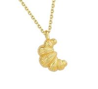 Aurgiarme - Delicata collana con ciondolo a forma di croissant unico, gioiello unico per feste, eventi