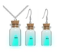 Aurgiarme - Orecchini alla moda per Halloween che si illuminano al buio, accessorio alla moda per occasioni speciali, costume portatile