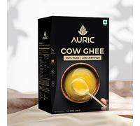 Auric Ghee di mucca certificato in laboratorio, 1 l, 100% puro e naturale, Desi Ghee, altamente nutriente, aiuta a mantenere il cuore sano, aumenta l'immunità e l'energia