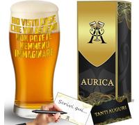 Aurìca Bicchiere Da Birra Personalizzato HO VISTO COSE CHE VOI ASTEMI NON POTETE NEMMENO IMMAGINARE - Boccale Chi Ha Una Vita A Calice Pieno! Un Regalo Per Esperti Di Brindisi Con Confezione Regalo