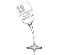 Aurìca Calice Vino Personalizzato Con Numeri Adesivi Per L'anno Desiderato - Bicchiere Piegato Simpatico E Memorabile Con Confezione Regalo Inclusa - Scegli Tu L’Anno Perfetto Per Ogni Compleanno