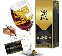 Aurìca Calice Vino Personalizzato SPOSARSI SEMBRAVA UNA BUONA IDEA! - Bicchiere Storto Per Un Brindisi Ironico Prima Del Matrimonio - Regalo Addio Al Celibato Divertente Con Confezione Regalo Inclusa