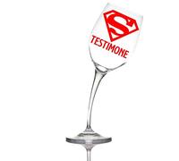 Aurìca Calice Vino Personalizzato SUPER TESTIMONE - Bicchiere Piegato Divertente E Memorabile Per Celebrare L’Amicizia E Dire Grazie Al Miglior Testimone Con Confezione Regalo Inclusa