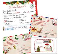 Aurìca Kit Lettera Babbo Natale Per Bambini - Rendi Il Natale Magico e Memorabile Con La Letterina Babbo Natale, La Ricevuta Degli Elfi Aiutanti E La Risposta Di Babbo Natale