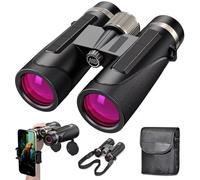 Auricase 12 x 42 Binocolos,Binocolo per adulti, Binocolo Professionale, Prisma BaK-4 e Lente FMC, alta potenza Binocolos,per Birdwatching, Escursionismo, Caccia, Visite
