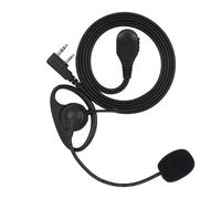 Auricolare a forma di D per sorveglianza con pulsante di chiamata per radio ricetrasmittente, compatibilità universale e qualità del suono, suono