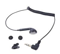 Auricolare audio cablato mono - auricolare singolo con tappo da 3,5 mm, orecchio isolante dal rumore | Cavo retrattile a molla con design di regolazione in-ear, audio ad alta chiarezza