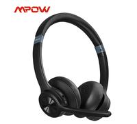 Auricolare Bluetooth 5.3 Mpow HC9 per call center Cuffie wireless aggiornate da ufficio 45 ore a lunga durata CVC 8.0 Microfono con cancellazione del rumore