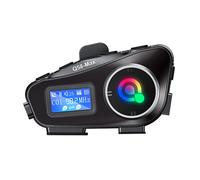 Auricolare Bluetooth per moto HK&Hanker con interfono fino a 500 m, doppio chip BT5.3, impermeabile IPX6, controllo vocale AI, display