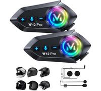 Auricolare Bluetooth vivavoce per moto con cancellazione del rumore, sistema interfono wireless 5.1 con radio
