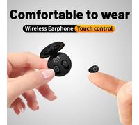 Auricolare Bluetooth wireless, cuffie con cancellazione del rumore, tempo di riproduzione 4 ore, auricolare musicale, auricolari invisibili per il sonno, per piccolo canale uditivo