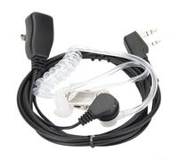 Auricolare con microfono PTT a 2 pin per walkie talkie con tubo acustico trasparente, riduzione del rumore, comodo e leggero, per design Covert, compatibile con UV8, UV5R TYT per