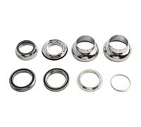 Auricolare filettato da 1 pollici della bicicletta per la bici da corsa | Set di cuscinetti in lega di alluminio CNC con diametro forcella da 22,2 mm e tubo sterzo da 30 mm, finitura argento per bici