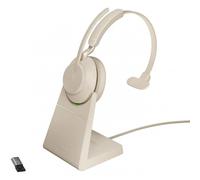 Auricolare Jabra Evolve2 65 wireless Bluetooth per Ufficio Mono con Cancellazione Rumore passiva Beige