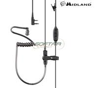 Auricolare/microfono MA31-LK Doppio PTT per Kenwood Modello Pneumatico Midland (