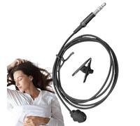 Auricolare Mono A Orecchio Unico - Gancio Per Orecchio Un Orecchio, Cuffia Cablata In Silicone Nero, Auricolare Singola Fronte Con Rimozione Del Rumore | AuricolariAudio Leggero Per L'Ascolto Di MP3