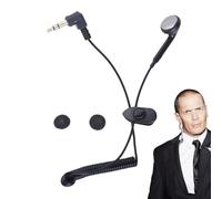 Auricolare mono da 3,5 mm - Cavo a molla retrattile, isolamento acustico ad alta fedeltà, per tablet e laptop, vestibilità comoda, ascolto quotidiano di musica, dettagli audio chiari, viaggi