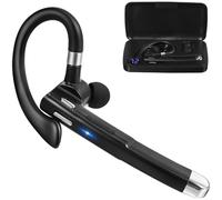 Auricolare Mono Wireless per Affari, Chiamate Chiare | Display LED sulla Custodia, Versione 5.1, Autonomia 8-10 Ore, per Guidatori e Videochiamate