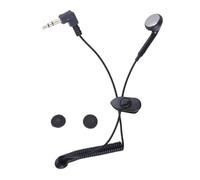 Auricolare monofacciale - Mono auricolare compatto, cavo a molla | suono ad alta fedeltà, comodo blocco del rumore per -ear, ascolto audio stereo, supporto telefono, configurazione workstation con