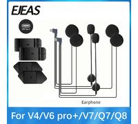 Auricolare originale per EJEAS V4PLUS /V6 PRO + Tipo-C Spina Casco moto Auricolare con altoparlante Microfono Clip e base opzionali