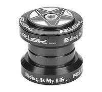 Auricolare per Bici Bicicletta In Lega Alluminio 34 Mm, Auricolare Leggero Con Cuscinetto per Bici per Cuscinetto A Forcella Diritta 28,6 Mm(Nero)