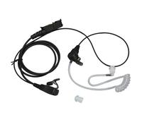 Auricolare per comunicazioni a mani libere per videosorveglianza, design con tubo acustico con cavo in PU resistente e clip in acciaio inossidabile,