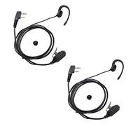 Auricolare radio a 2 vie con microfono, 2 pin walkie talkie con microfono, compatibile per radio bidirezionale Baofeng UV5R 888S UV-82HP BF-F8HP Kenwood Retevis H-777 RT21 RT22 (confezione da 2)