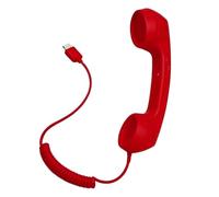 Auricolare retrò per telefoni cellulari tipo C con cavo, sul telefono | Ricevitore per telefono cellulare portatile con cavo, vintage, con microfono, per scuola, ufficio, affari, riunioni a casa,