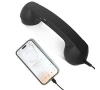 Auricolare retrò per telefoni cellulari, tipo C retrò comodo per la casa con microfono | cuffie per telefono antico - per casa cucina soggiorno camera da scrivania ufficio scuola ospedale