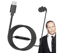 Auricolare singolo con cavo mono per comunicare, design in-ear sinistro o destro, con microfono e punta di isolamento acustico, audio chiaro per chiamate per cellulare, laptop, tablet e radio