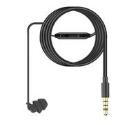 Auricolare singolo con cavo mono per comunicare, design in-ear sinistro o destro, con microfono e punta di isolamento acustico, audio chiaro per chiamate per cellulare, laptop, tablet e radio