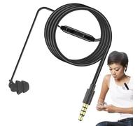 Auricolare singolo con microfono cablato. Auricolari mono su un solo lato, per chiamate chiuse sinistra/destra, auricolari in silicone, suono silenzioso, per uomini e donne, comodi auricolari per