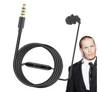 Auricolare unico, cavo da 120 cm in PVC | Cuffie un orecchio con microfono, interfaccia di tipo C/3,5 mm opzionale, controllo in linea, tappi per le orecchie in silicone indolore per chiamate